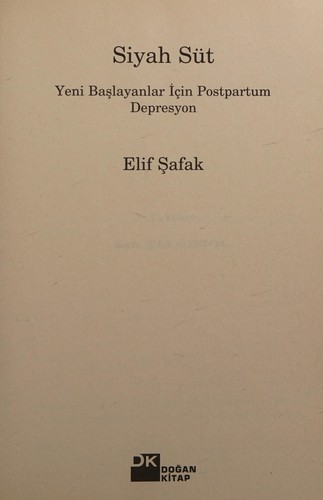 Siyah Süt kitap kapağı