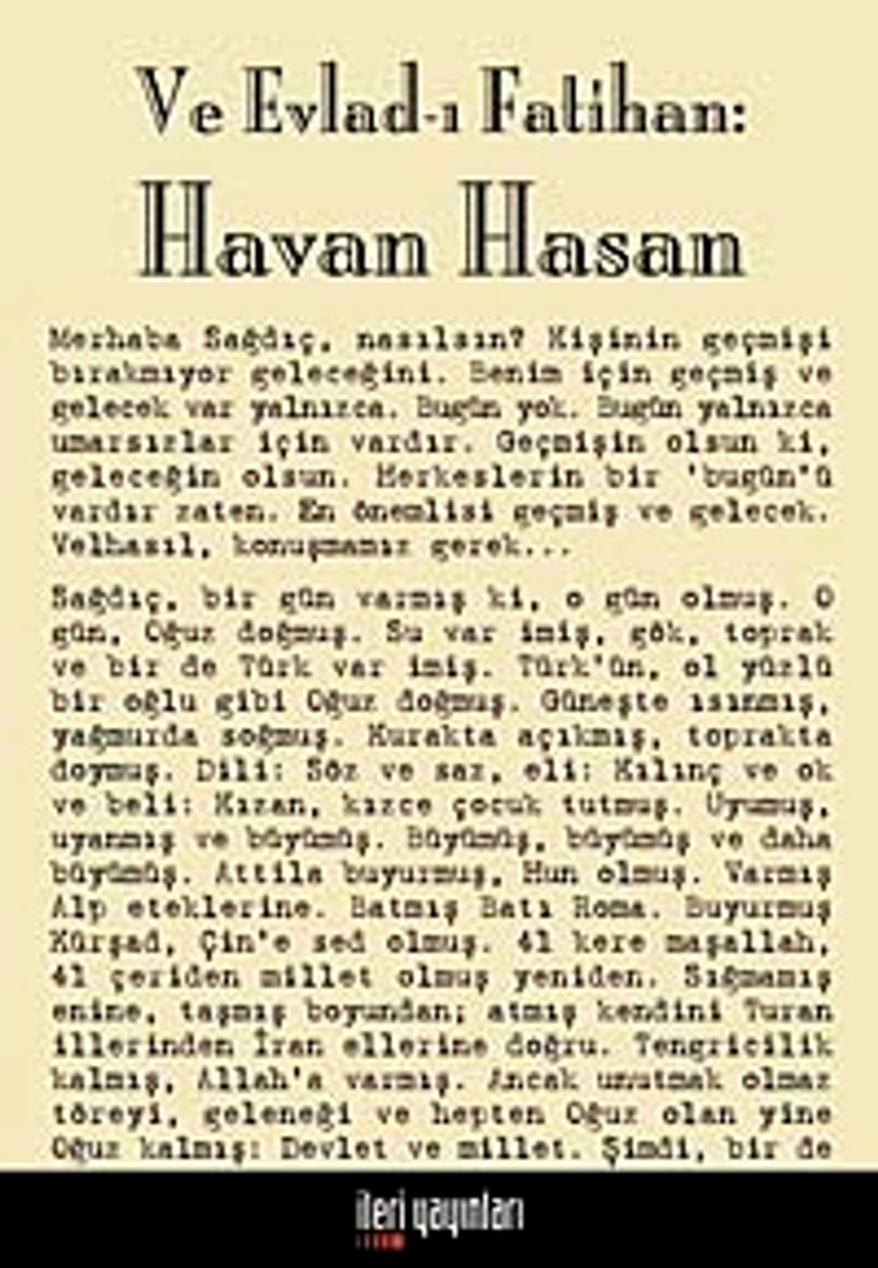 Ve Evlad-ı Fatihan Havan Hasan kitap kapağı