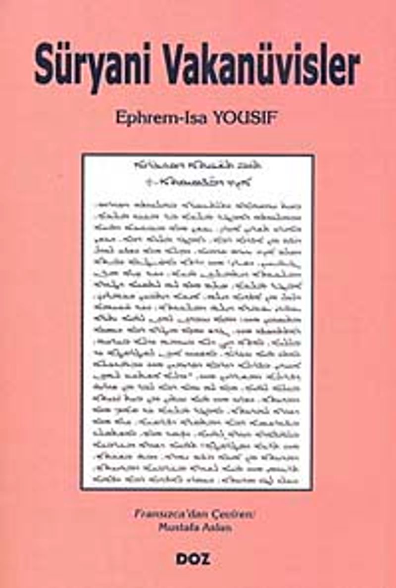 Süryani Vakanüvisler kitap kapağı