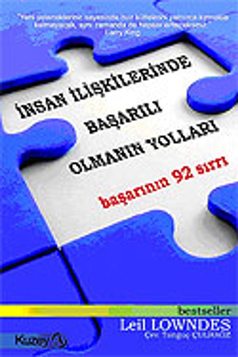 İnsan İlişkilerinde Başarılı Olmanın Yolları / Başarının 92 Sırrı kitap kapağı