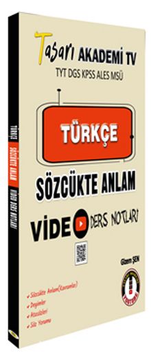 DGS Türkçe Sözcükte Anlam Video Ders Notları kitap kapağı