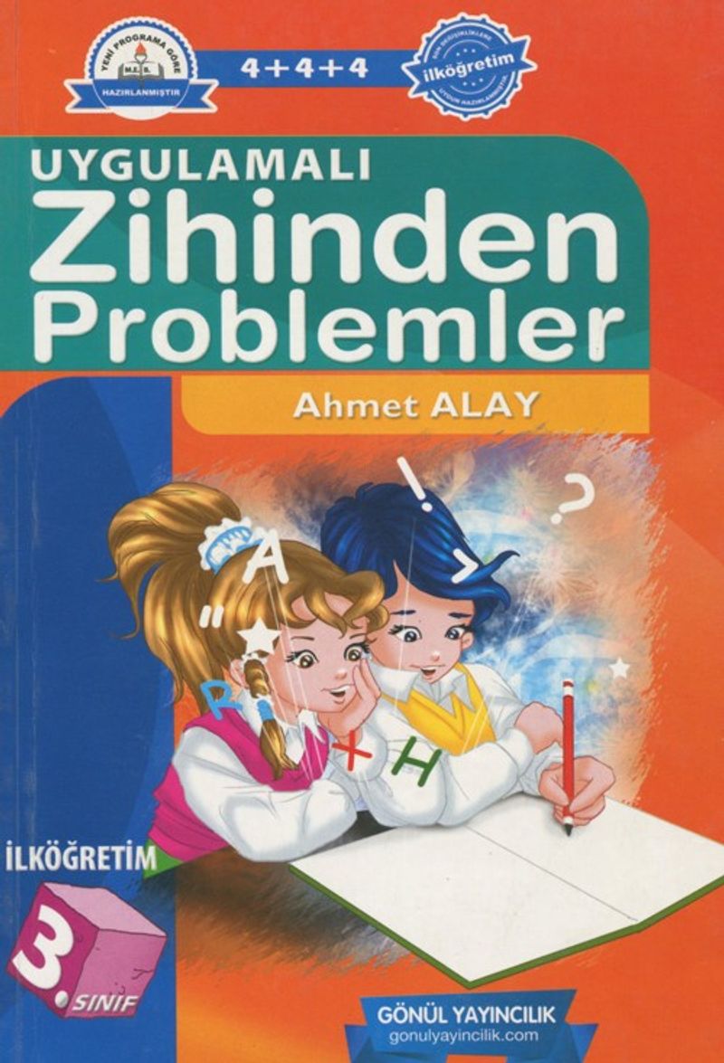 İlköğretim 3. Sınıf Uygulamalı Zihinden Problemler kitap kapağı