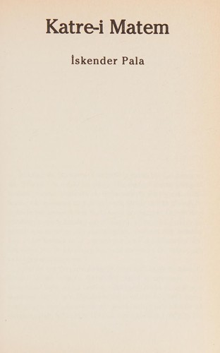 Katre-i Matem kitap kapağı