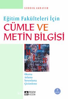 Cümle ve Metin Bilgisi kitap kapağı