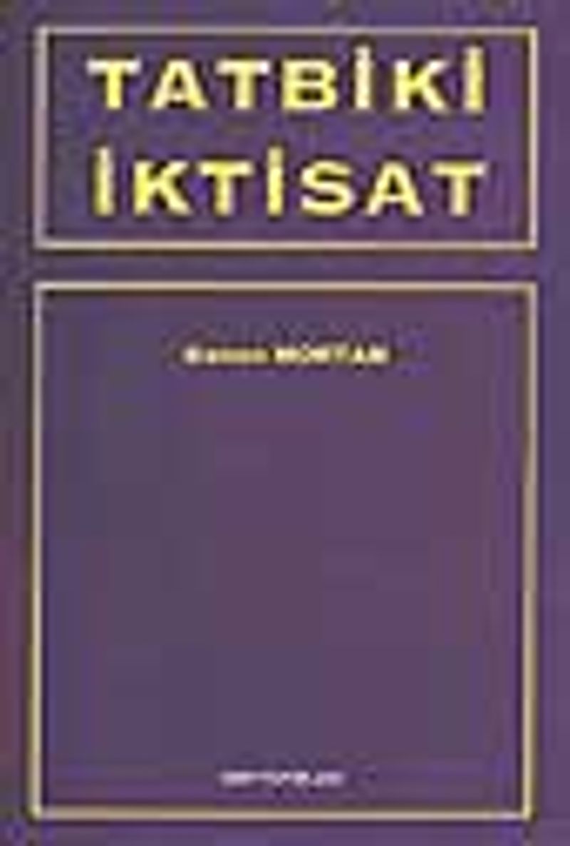 Tatbiki İktisat kitap kapağı