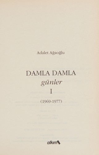 Damla damla günler kitap kapağı