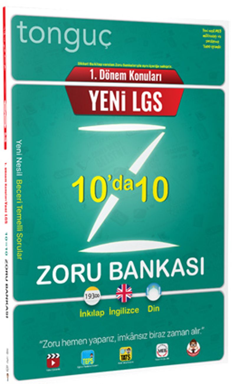 1. Dönem Konuları Yeni LGS 10'da 10 Zoru Bankası kitap kapağı