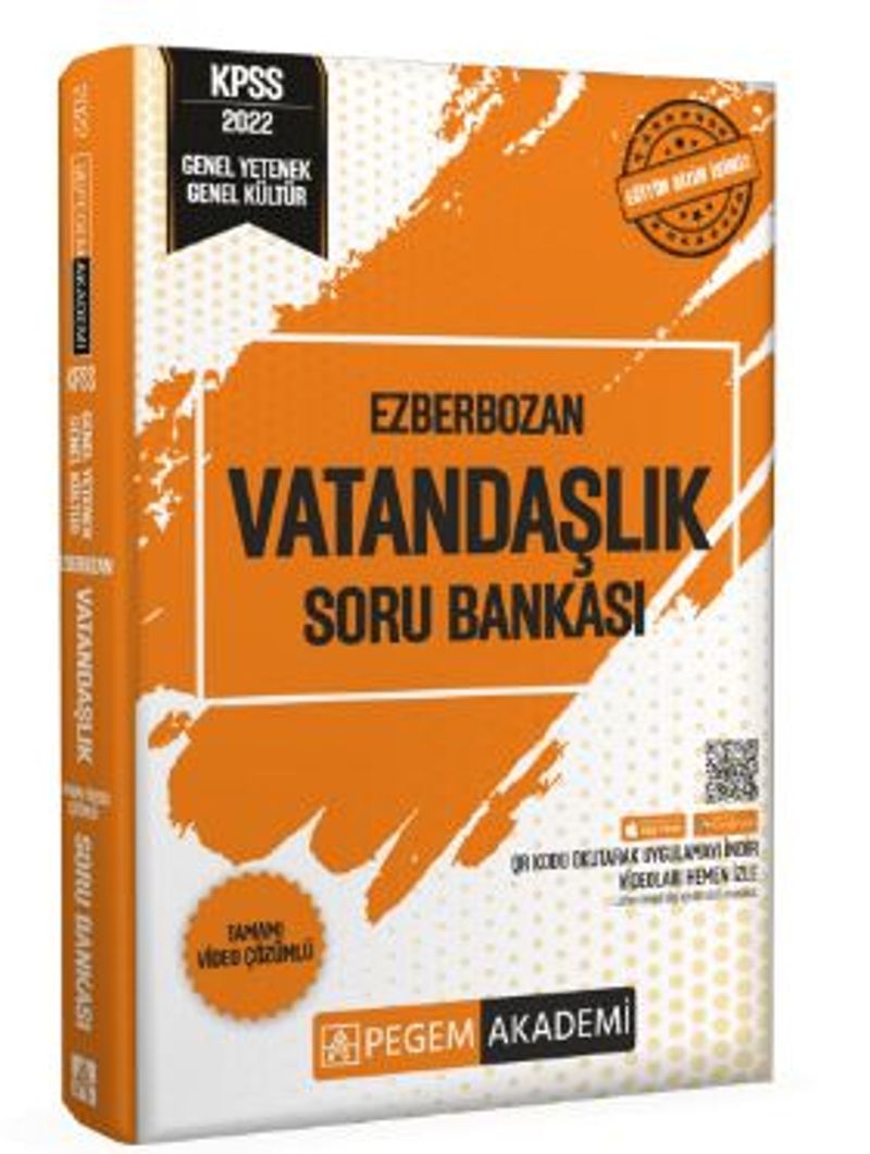 2022 Genel Yetenek Genel Kültür Ezberbozan Vatandaşlık Soru Bankası kitap kapağı