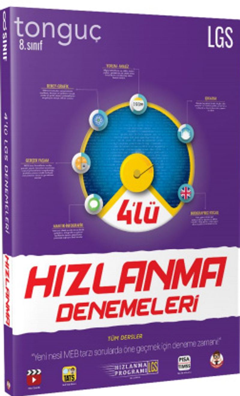 8. Sınıf 4'lü Hızlanma Denemeleri kitap kapağı