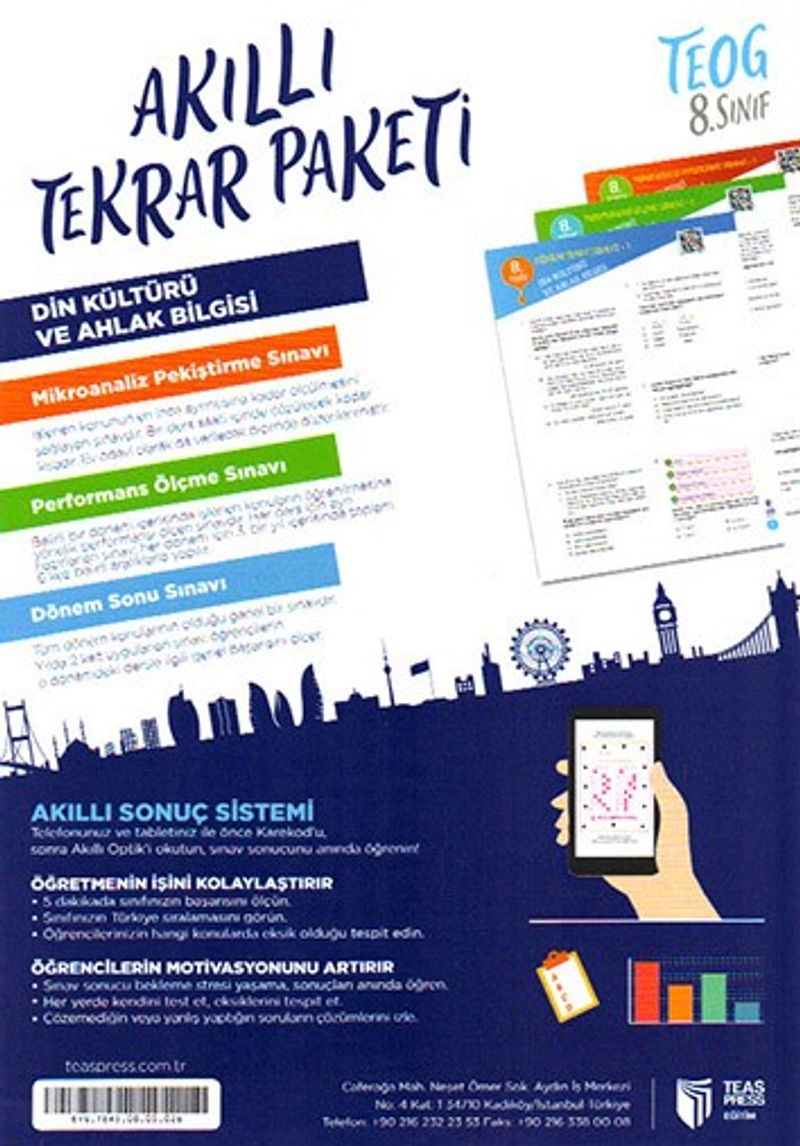 8. Sınıf Din Kültürü ve Ahlak Bilgisi Akıllı Tekrar Paketi kitap kapağı