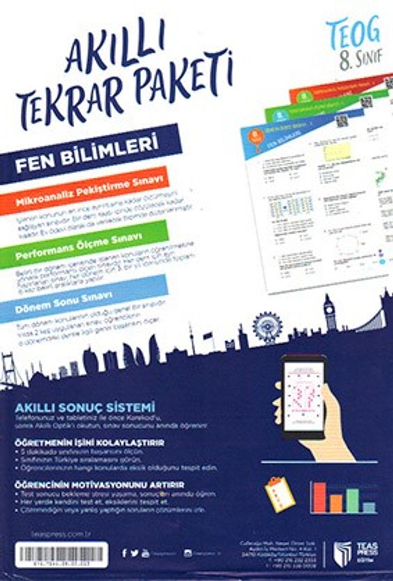 8. Sınıf Fen Bilimleri Akıllı Tekrar Paketi kitap kapağı