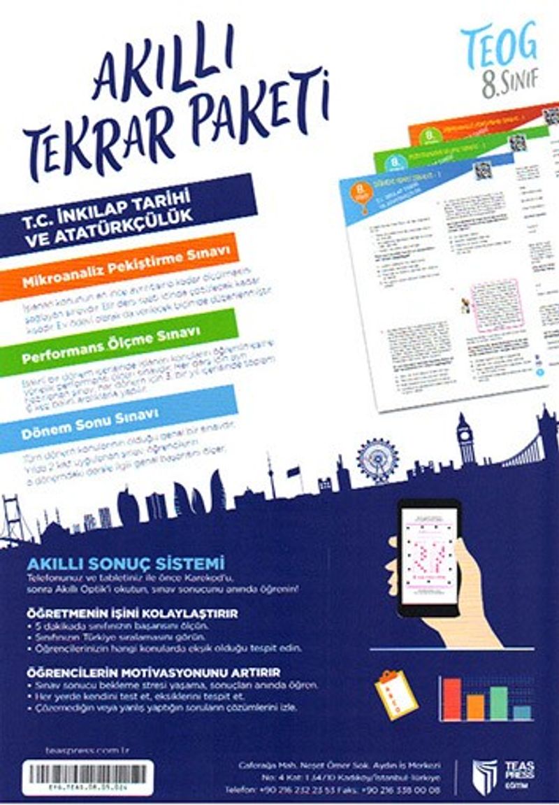 8. Sınıf T.C. İnkılap Tarihi ve Atatürkçülük Akıllı Tekrar Paketi kitap kapağı