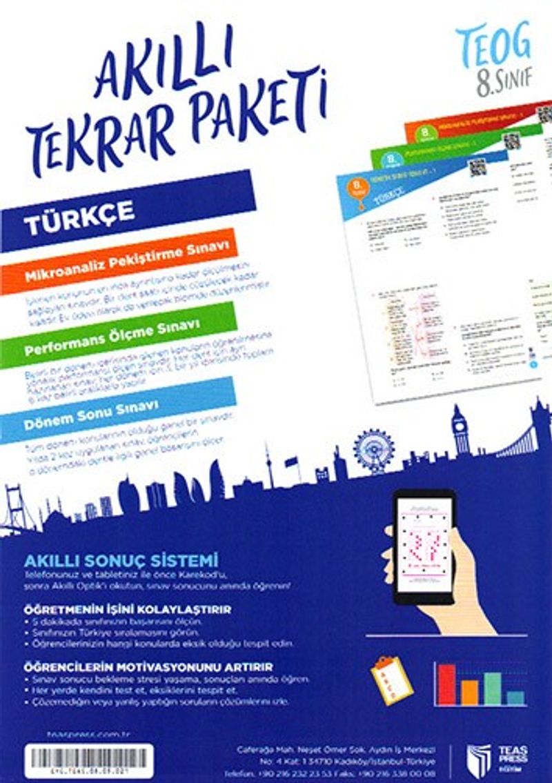 8. Sınıf Türkçe Akıllı Tekrar Paketi kitap kapağı