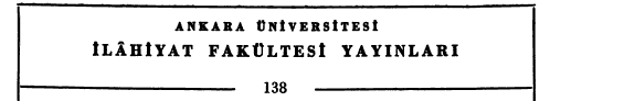 Ankara Üniversitesi İlâhiyat Fakültesi yayınlarından kitap kapağı