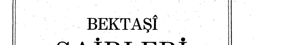 Bektaşı̂ şairleri kitap kapağı