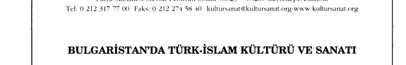 Bulgaristan'da Türk-İslam kültürü ve sanatı kitap kapağı