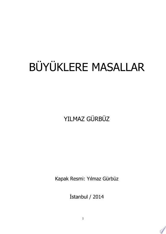 BÜYÜKLERE MASALLAR kitap kapağı