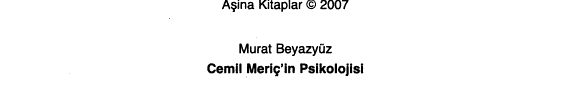 Cemil Meriç'in psikolojisi kitap kapağı