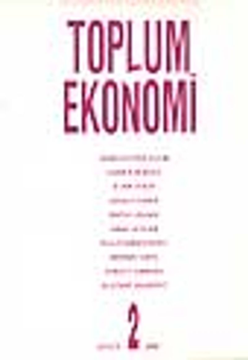 Dünü ve Bugünüyle Toplum ve Ekonomi/ 2 kitap kapağı