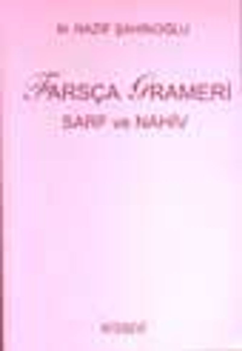 Farsça Grameri Sarf Ve Nahiv kitap kapağı