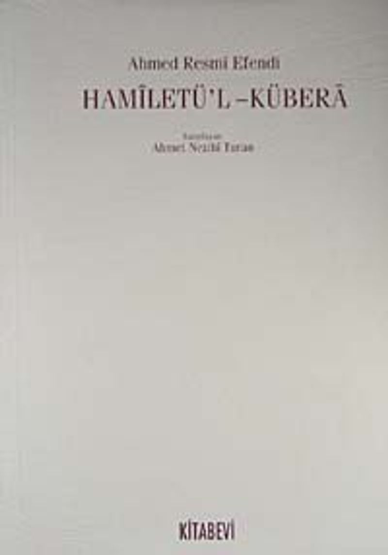 Hamiletü'l-Kübera kitap kapağı
