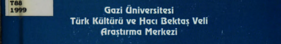 I. Türk Kültürü ve Hacı Bektaş Veli Sempozyumu bildirileri kitap kapağı