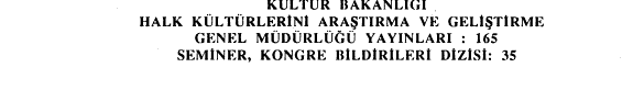 IV. Milletlerarası türk halk kültürü kongresi bildirileri kitap kapağı