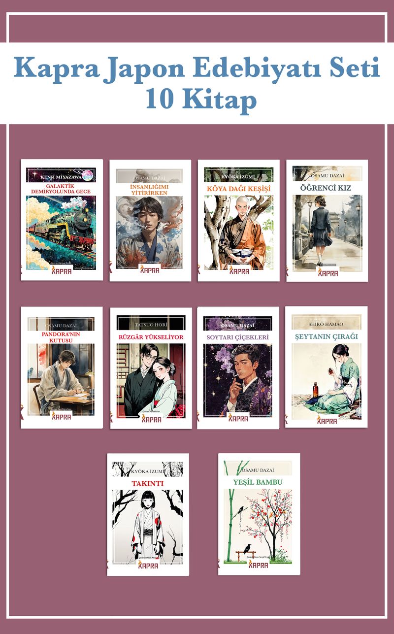Kapra Japon Edebiyatı Seti (10 Kitap) kitap kapağı