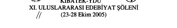 KIBATEK-YDÜ XI. Uluslararası Edebiyat Şöleni kitap kapağı