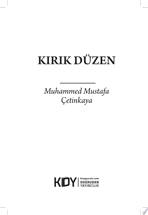 Kırık Düzen (Hayali karakter- Psikoloji) kitap kapağı