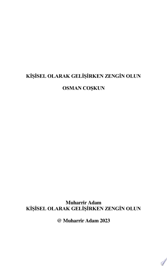Kişisel Olarak Gelişirken Zengin Olun kitap kapağı