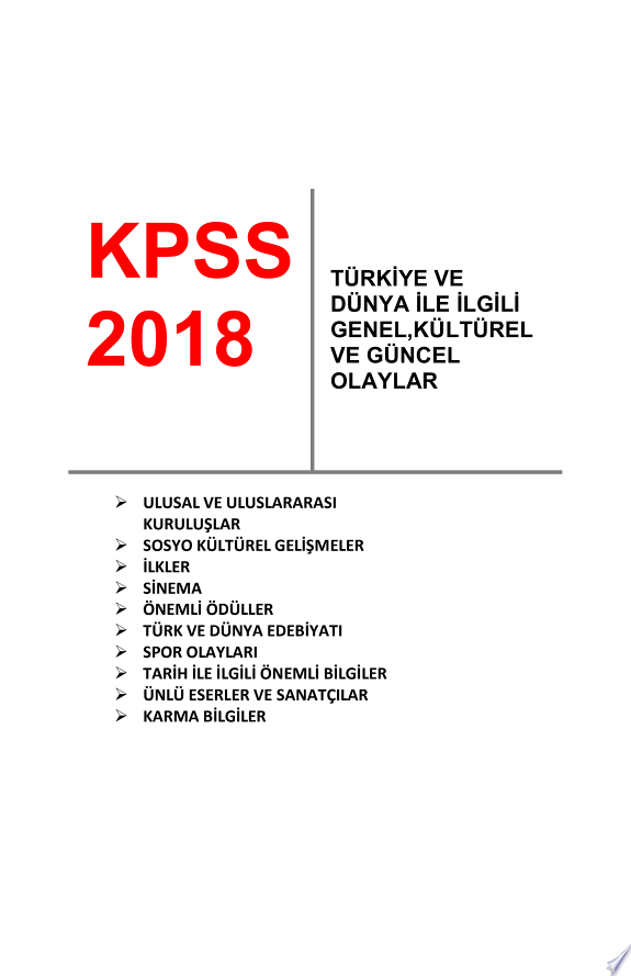 KPSS 2018 kitap kapağı