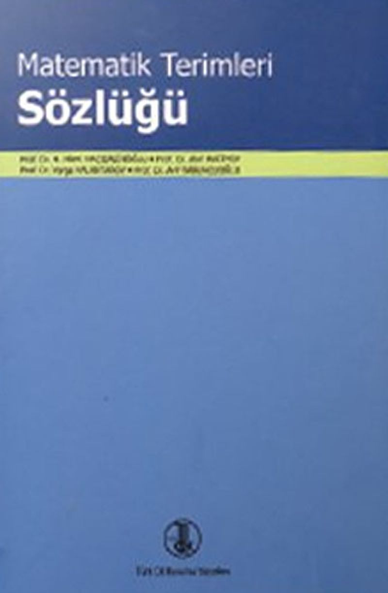 Matematik Terimleri Sözlüğü kitap kapağı