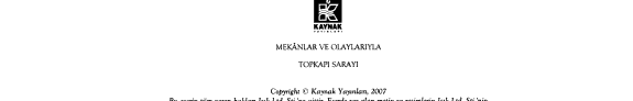 Mekânlar ve olaylariyla Topkapı Sarayı kitap kapağı