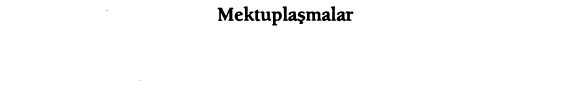 Mektuplaşmalar kitap kapağı