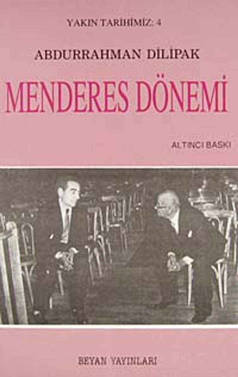 Menderes Dönemi kitap kapağı