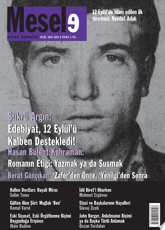 MESELE KİTAP DERGİSİ, SAYI: 9, EYLÜL 2007 kitap kapağı