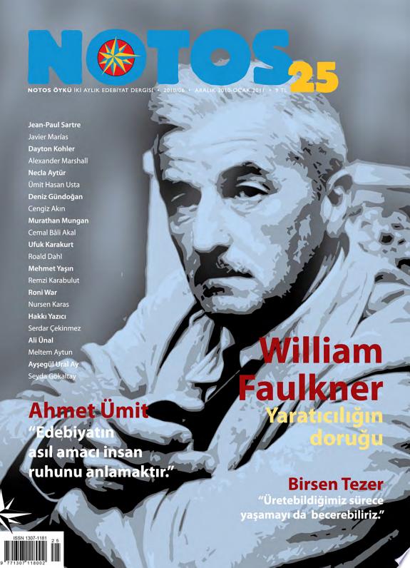 Notos Öykü 25 - William Faulkner kitap kapağı