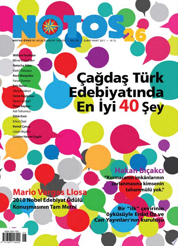 Notos Öykü 26 - Çağdaş Türk Edebiyatında En İyi 40 Şey kitap kapağı