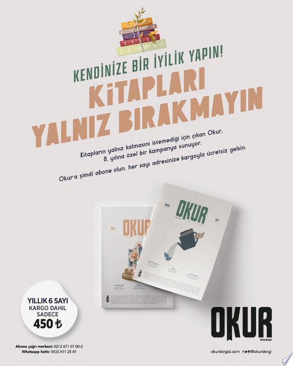 Okur Kitap Dergisi Sayı: 37 / Mayıs-Haziran 2024 kitap kapağı