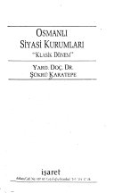 Osmanlı siyasi kurumları kitap kapağı