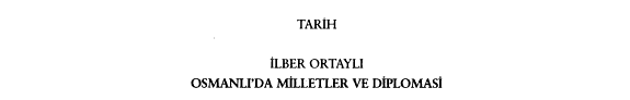 Osmanlı'da milletler ve diplomasi kitap kapağı