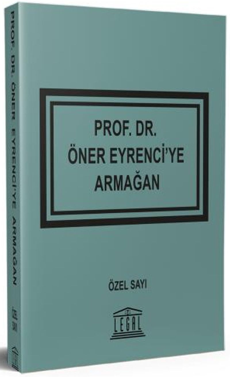 Prof. Dr. Öner Eyrenci'ye Armağan Özel Sayı kitap kapağı