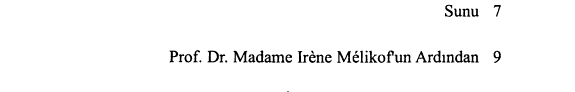 Prof. Irène Mélikoff'un ardından kitap kapağı