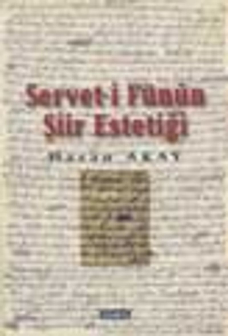 Servet-i fünûn şiir estetiği kitap kapağı