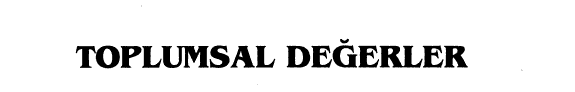 Toplumsal değerler ve gençlik kitap kapağı