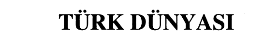Türk dünyası kitap kapağı