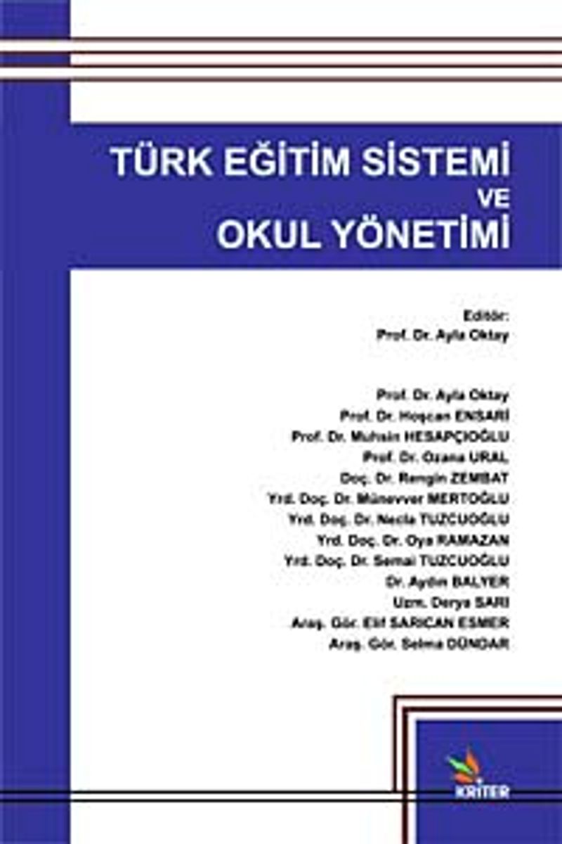 Türk Eğitim Sistemi ve Okul Yönetimi (Kollektif) kitap kapağı