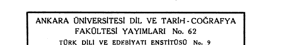 Türk lehçeleri örnekleri: VIII Yüzyıldan XVIII yüzyıla kadar yazı dili kitap kapağı