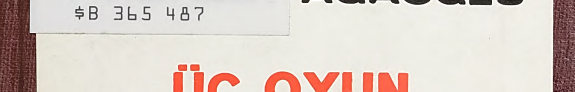 Üç oyun kitap kapağı